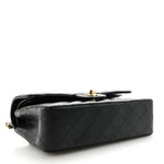Caviar Quilted Small Double Flap Black