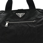 Tessuto Nylon Zip Convertible Tote Black