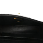 Lambskin Resin Quilted Top Handle Flap Black
