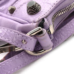 Agneau Arena Le Cagole Mini Purse With Chain Lilac
