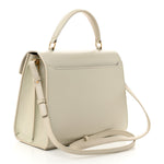 Smooth Calfskin Medium Classic Monogram Cassandra Top Handle Crema Soft Rouge Legion