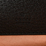 Textured Calfskin Web Ophidia Round Wrist Wallet Black