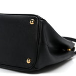 Saffiano Medium Galleria Double Zip Tote Black