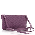 Nappa Intrecciato Flap Crossbody Purple