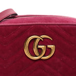 Velvet Matelasse Small GG Marmont Chain Shoulder Bag Light Raspberry Rose
