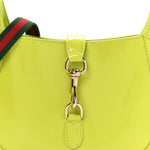 Patent Calfskin Small Jackie Shoulder Bag Bright Green