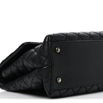 Caviar Quilted Medium Coco Handle Flap Black