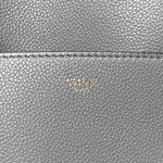 Soft Grained Calfskin Sangle Bucket Bag Grey