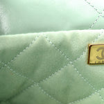 Shiny Calfskin Quilted Chanel 22 Light Green