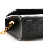 Calfskin Crocodile Embossed Small Classic Monogram Kate Tassel Satchel Black