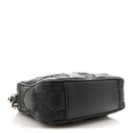 Nylon Calfskin Enamel GG Matelasse Shoulder Bag Black