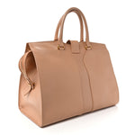 Textured Calfskin Large Cabas ChYc Beige