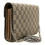 GG Supreme Monogram Mini Dionysus Chain Wallet Beige Taupe