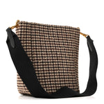 Tweed Small Sangle Bucket Bag Beige