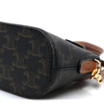 Canvas Calfskin Triomphe Mini Honorine Bag Tan