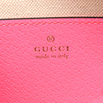 GG Supreme Monogram Textured Dollar Calfskin Web Ophidia Small Crossbody Bag Beige Ebony Fuchsia