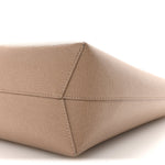 Saffiano Small Zip Tote Beige