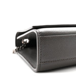 Grain De Poudre Medium Classic Monogram Kate Satchel Earth Grey