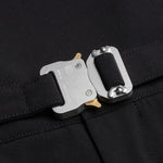 Metal Buckle Suit Pant - Black