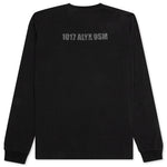Mirrored Logo L/S Tee - Black