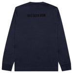 Mirrored Logo L/S Tee - Navy