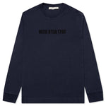 Mirrored Logo L/S Tee - Navy