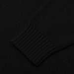 Logo Knit Hooded Sweater - Black
