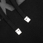 Logo Knit Hooded Sweater - Black