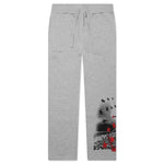 Mirrored Logo Pants - Grey Melange