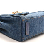 Denim La Medusa Chain Tote Navy Blue
