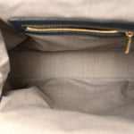 Calfskin Quilted Stam Dark Grey