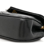 Lambskin Chevron Quilted Micro LouLou Black