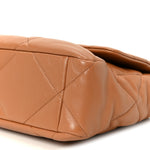 Lambskin Quilted Large Chanel 19 Flap Brown