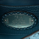 Metallic Cuoio Roma Sellerissima Nappa Sintetica Tape Stitch Mini Baguette Placca Argento