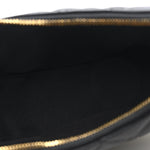 Lambskin Quilted Small Hobo Bag Black