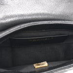 Caviar Quilted Mini Messenger Flap Black