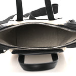 Calfskin Cotton Linen Nano Sesia Happy Day Bag Natural Black