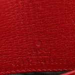 GG Supreme Monogram Web Queen Margaret Chain Wallet Red