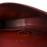 Patent Quilted Jumbo Double Flap Dark Red