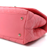 Caviar Quilted Small Coco Handle Flap Pink