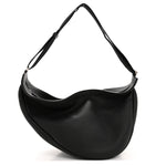 Grained Calfskin Large Slouchy Banana Bag Black