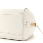 Tumbled Buffalo Micro Antigona Cube Bag White