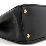 Saffiano Small Galleria Double Zip Tote Black