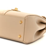 Satinated Calfskin Small 16 Top Handle Bag Nude