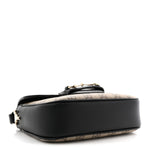 GG Supreme Monogram Horsebit 1955 Soft Small Shoulder Bag Beige Black
