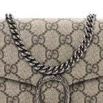 GG Supreme Monogram Mini Dionysus Chain Wallet Beige Taupe