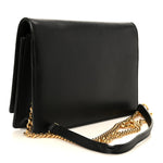 Smooth Calfskin Classic Monogram Kate Tassel Chain Wallet Black