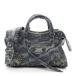 Denim BB Monogram Neo Cagole Handbag XS Blue