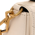 Calfskin Matelasse Mini GG Marmont Top Handle Shoulder Bag White