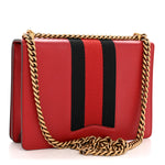 Calfskin Web Medium Peony Chain Shoulder Bag Red